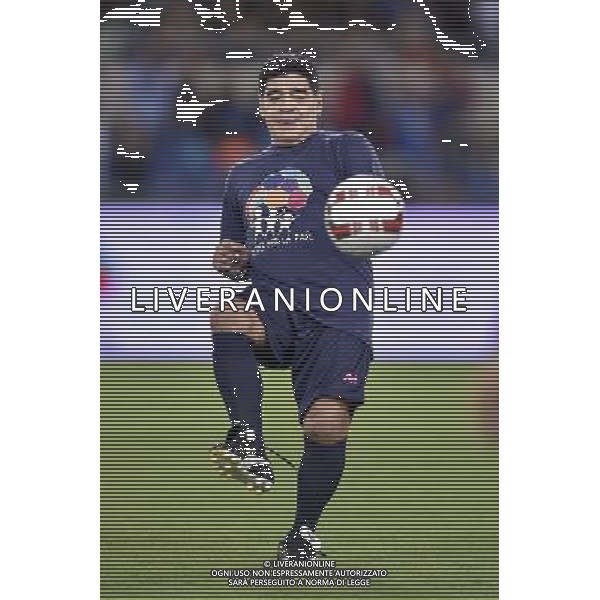 Roma - 01/09/2014 - Stadio Olimpico - Partita Interreligiosa per la Pace - nella foto: Diego Armando Maradona / Ph. Fabrizio Corradetti - Ag. Aldo Liverani Sas