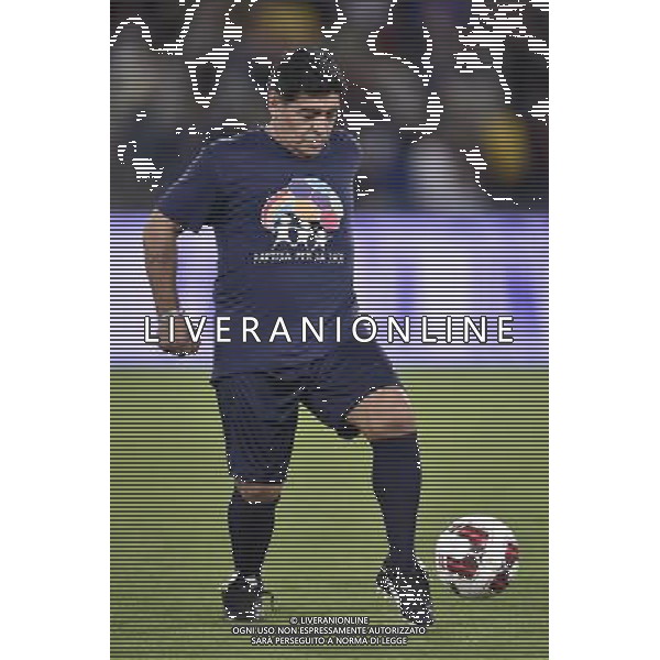 Roma - 01/09/2014 - Stadio Olimpico - Partita Interreligiosa per la Pace - nella foto: Diego Armando Maradona / Ph. Fabrizio Corradetti - Ag. Aldo Liverani Sas