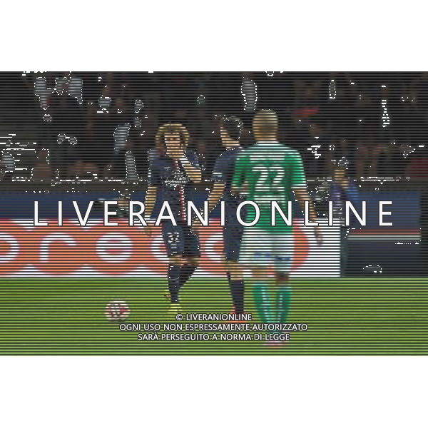 David LUIZ - 31.08.2014 - Paris Saint Germain / Saint Etienne - 4eme journee de Ligue 1 - Photo : Aurelien Meunier / Icon Sport /AGENZIA ALDO LIVERANI SAS - ITALY ONLY - EDITORIAL USE ONLY