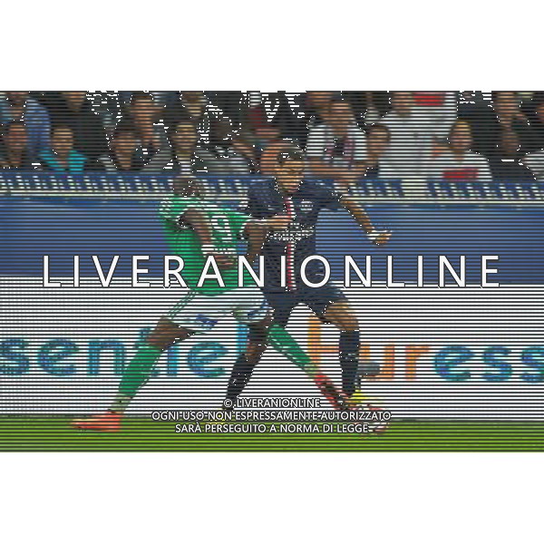 Gregory VAN DER WIEL / Florentin POGBA - 31.08.2014 - Paris Saint Germain / Saint Etienne - 4eme journee de Ligue 1 - Photo : Aurelien Meunier / Icon Sport /AGENZIA ALDO LIVERANI SAS - ITALY ONLY - EDITORIAL USE ONLY