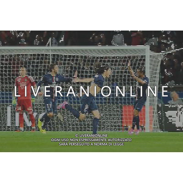 Joie - Edinson CAVANI - 31.08.2014 - Paris Saint Germain / Saint Etienne - 4eme journee de Ligue 1 - Photo : Aurelien Meunier / Icon Sport /AGENZIA ALDO LIVERANI SAS - ITALY ONLY - EDITORIAL USE ONLY