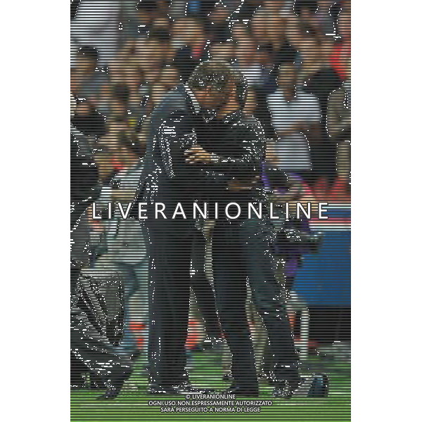 Laurent BLANC / Christophe GALTIER - 31.08.2014 - Paris Saint Germain / Saint Etienne - 4eme journee de Ligue 1 - Photo : Aurelien Meunier / Icon Sport /AGENZIA ALDO LIVERANI SAS - ITALY ONLY - EDITORIAL USE ONLY