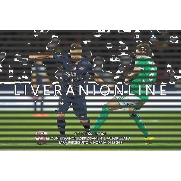 Marco VERRATTI / Benjamin CORGNET - 31.08.2014 - Paris Saint Germain / Saint Etienne - 4eme journee de Ligue 1 - Photo : Aurelien Meunier / Icon Sport /AGENZIA ALDO LIVERANI SAS - ITALY ONLY - EDITORIAL USE ONLY