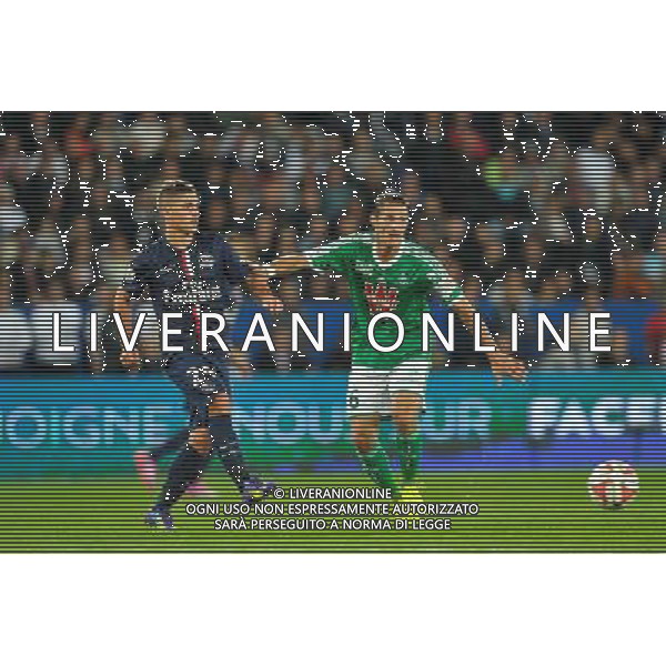 Marco VERRATTI / Jeremy CLEMENT - 31.08.2014 - Paris Saint Germain / Saint Etienne - 4eme journee de Ligue 1 - Photo : Aurelien Meunier / Icon Sport /AGENZIA ALDO LIVERANI SAS - ITALY ONLY - EDITORIAL USE ONLY