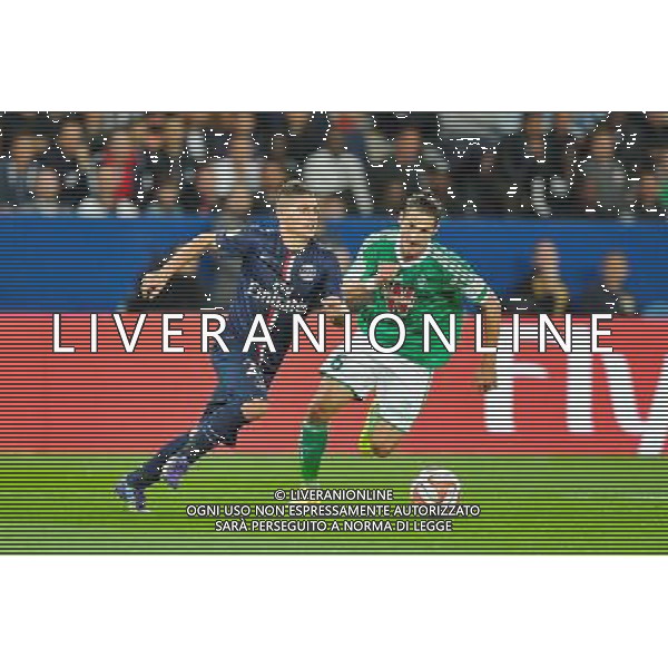 Marco VERRATTI / Jeremy CLEMENT - 31.08.2014 - Paris Saint Germain / Saint Etienne - 4eme journee de Ligue 1 - Photo : Aurelien Meunier / Icon Sport /AGENZIA ALDO LIVERANI SAS - ITALY ONLY - EDITORIAL USE ONLY