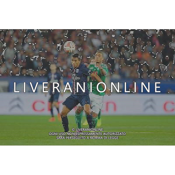 MARQUINHOS / Kevin MONNET PAQUET - 31.08.2014 - Paris Saint Germain / Saint Etienne - 4eme journee de Ligue 1 - Photo : Aurelien Meunier / Icon Sport /AGENZIA ALDO LIVERANI SAS - ITALY ONLY - EDITORIAL USE ONLY