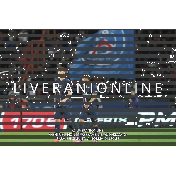 Zlatan IBRAHIMOVIC / LUCAS MOURA - 31.08.2014 - Paris Saint Germain / Saint Etienne - 4eme journee de Ligue 1 - Photo : Aurelien Meunier / Icon Sport /AGENZIA ALDO LIVERANI SAS - ITALY ONLY - EDITORIAL USE ONLY