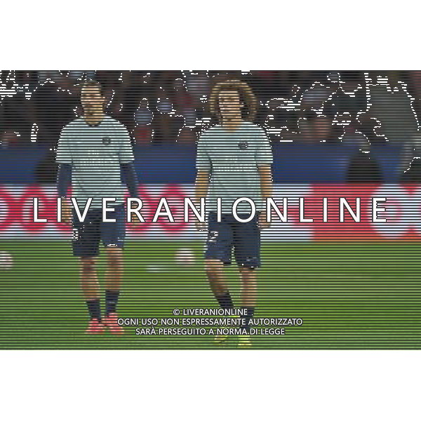 Zlatan IBRAHIMOVIC / David LUIZ - 31.08.2014 - Paris Saint Germain / Saint Etienne - 4eme journee de Ligue 1 - Photo : Aurelien Meunier / Icon Sport /AGENZIA ALDO LIVERANI SAS - ITALY ONLY - EDITORIAL USE ONLY