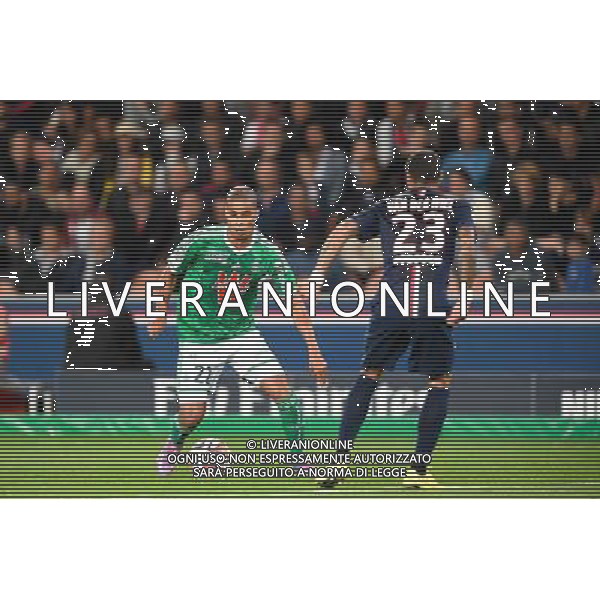 Kevin MONNET PAQUET / Gregory VAN DER WIEL - 31.08.2014 - Paris Saint Germain / Saint Etienne - 4eme journee de Ligue 1 - Photo : SPPress / Icon Sport /AGENZIA ALDO LIVERANI SAS - ITALY ONLY - EDITORIAL USE ONLY