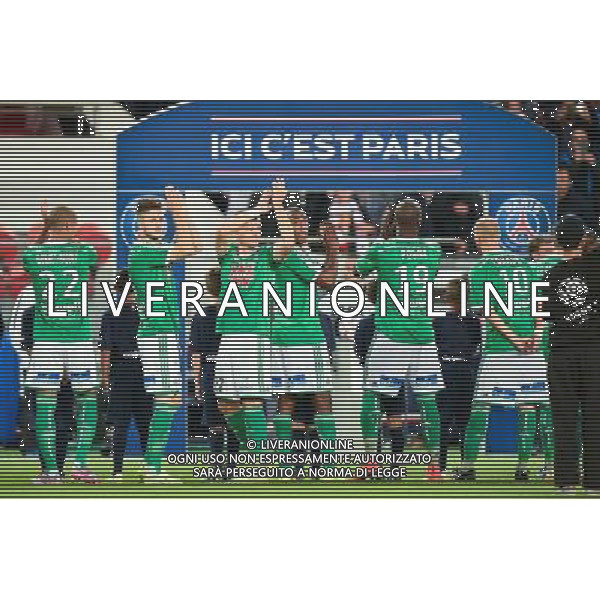 Ricky VAN WOLFSWINKEL / Franck TABANOU / Kevin THEOPHILE CATHERINE - 31.08.2014 - Paris Saint Germain / Saint Etienne - 4eme journee de Ligue 1 - Photo : SPPress / Icon Sport /AGENZIA ALDO LIVERANI SAS - ITALY ONLY - EDITORIAL USE ONLY