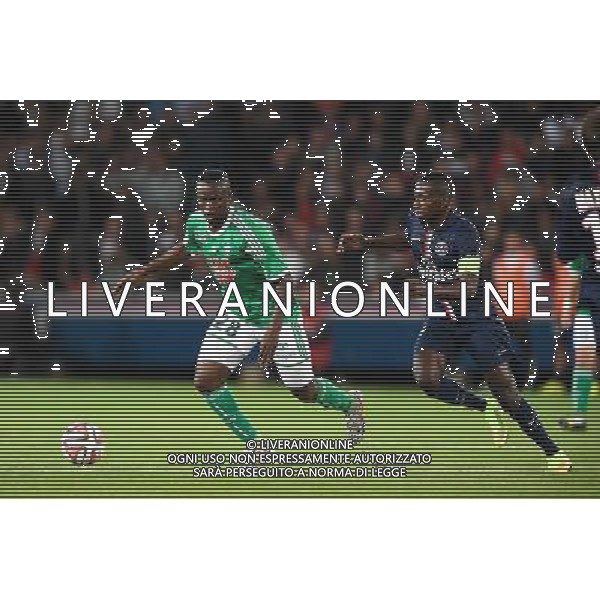 Tiemoko DIOMANDE / Blaise MATUIDI - 31.08.2014 - Paris Saint Germain / Saint Etienne - 4eme journee de Ligue 1 - Photo : SPPress / Icon Sport /AGENZIA ALDO LIVERANI SAS - ITALY ONLY - EDITORIAL USE ONLY