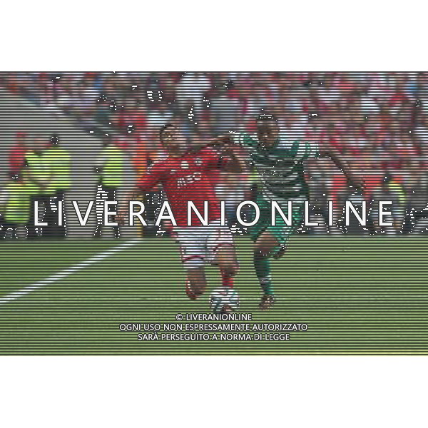 Enzo Perez / Andre Carrillo - 31.08.2014 - Benfica / Sporting - Zon Liga Sagres Photo : Carlos Rodrigues / Icon Sport AG ALDO LIVERANI SAS ONLY ITALY