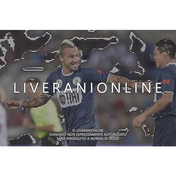 Roma - 01/09/2014 - Stadio Olimpico - Partita Interreligiosa per la Pace - nella foto: Radja Nainggolan e Juan Manuel Iturbe / Ph. Fabrizio Corradetti - Ag. Aldo Liverani Sas