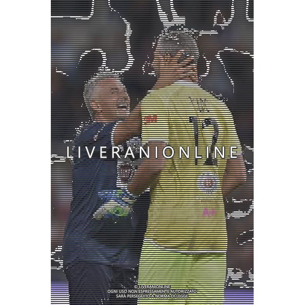 Roma - 01/09/2014 - Stadio Olimpico - Partita Interreligiosa per la Pace - nella foto: Roberto Baggio e Francesco Toldo / Ph. Fabrizio Corradetti - Ag. Aldo Liverani Sas