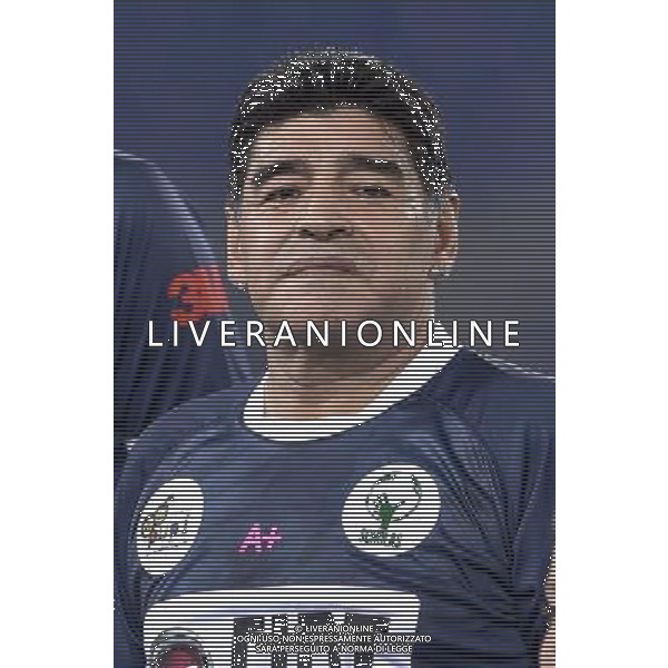 Roma - 01/09/2014 - Stadio Olimpico - Partita Interreligiosa per la Pace - nella foto: Diego Armando Maradona / Ph. Fabrizio Corradetti - Ag. Aldo Liverani Sas