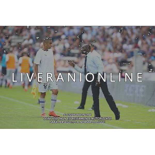 Claude Makelele / Ryad Boudebouz - 31.08.2014 - Bordeaux / Bastia - 4eme journee de Ligue 1 - Photo : Manuel Blondeau / Icon Sport AG ALDO LIVERANI SAS ONLY ITALY