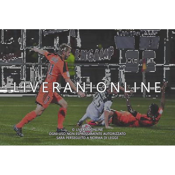 Goal Valentin Lavigne - 30.08.2014 - Lorient / Guingamp - 4eme journee Ligue 1 Photo : Philippe Le Brech / Icon Sport AG ALDO LIVERANI SAS ONLY ITALY