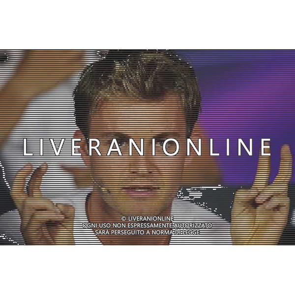Nico Rosberg (GER) Mercedes AMG F1 in the FIA Press Conference. 04.09.2014. Formula 1 World Championship, Rd 13, Italian Grand Prix, Monza, Italy, Preparation Day. AG ALDO LIVERANI SAS ONLY ITALY