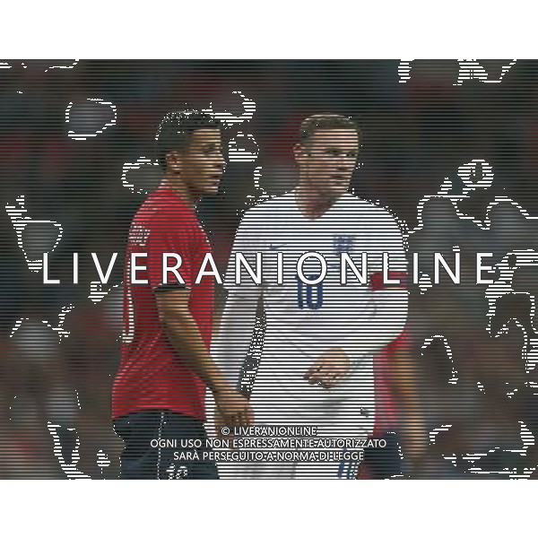 England\'s Wayne Rooney in action during todays match Photographer Kieran Galvin/CameraSport International Football Friendly - England v Norway - Wednesday 3rd September 2014 - Wembley - London © CameraSport - 43 Linden Ave. Countesthorpe. Leicester. England. LE8 5PG - Tel: +44 (0) 116 277 4147 - admin@camerasport.com - www.camerasport.com /AGENZIA ALDO LIVERANI SAS - ITALY ONLY - INGHILTERRA - NORVEGIA PARTITA CALCIO AMICHEVOLE INTERNAZIONALE