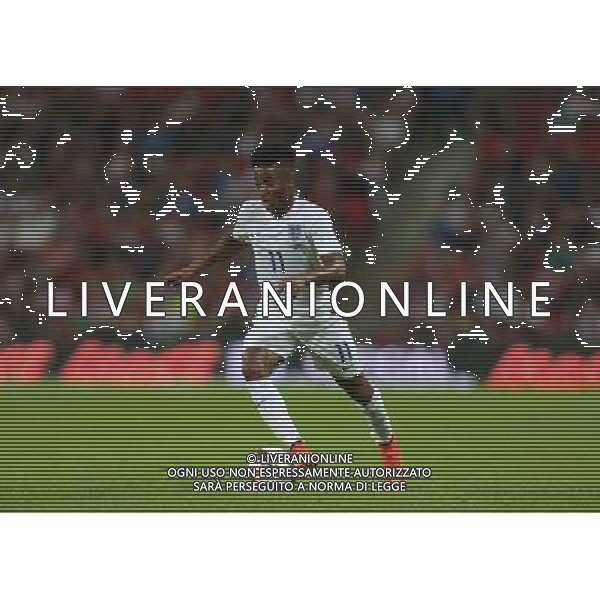 England\'s Raheem Sterling in action during todays match Photographer Kieran Galvin/CameraSport International Football Friendly - England v Norway - Wednesday 3rd September 2014 - Wembley - London © CameraSport - 43 Linden Ave. Countesthorpe. Leicester. England. LE8 5PG - Tel: +44 (0) 116 277 4147 - admin@camerasport.com - www.camerasport.com /AGENZIA ALDO LIVERANI SAS - ITALY ONLY - INGHILTERRA - NORVEGIA PARTITA CALCIO AMICHEVOLE INTERNAZIONALE