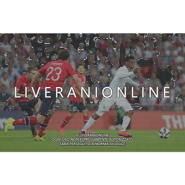 England\'s Daniel Sturridge in action during todays match Photographer Kieran Galvin/CameraSport International Football Friendly - England v Norway - Wednesday 3rd September 2014 - Wembley - London © CameraSport - 43 Linden Ave. Countesthorpe. Leicester. England. LE8 5PG - Tel: +44 (0) 116 277 4147 - admin@camerasport.com - www.camerasport.com /AGENZIA ALDO LIVERANI SAS - ITALY ONLY - INGHILTERRA - NORVEGIA PARTITA CALCIO AMICHEVOLE INTERNAZIONALE