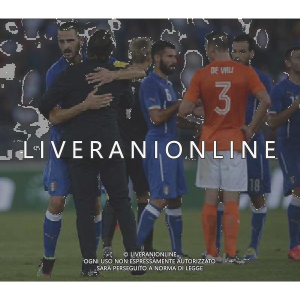 Amichevole Bari - 04.09.2014 Italia-Olanda Nella Foto:conte antonio e bonucci leonardo a fine partita /Ph.Vitez-Ag. Aldo Liverani