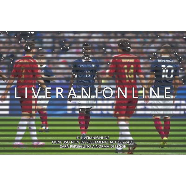 Paul Pogba / Karim Benzema - 04.09.2014 - France / Espagne - Match Amical Photo : Aurelien Meunier / Icon Sport