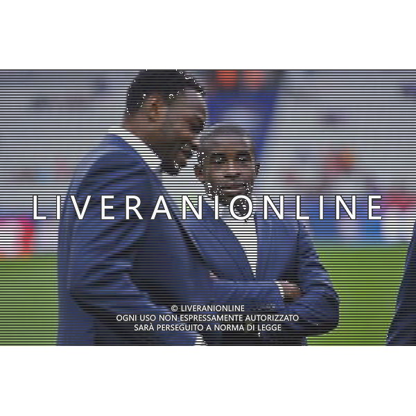 Steeve Mandanda / Rio Mavuba - 04.09.2014 - France / Espagne - Match Amical Photo : Aurelien Meunier / Icon Sport