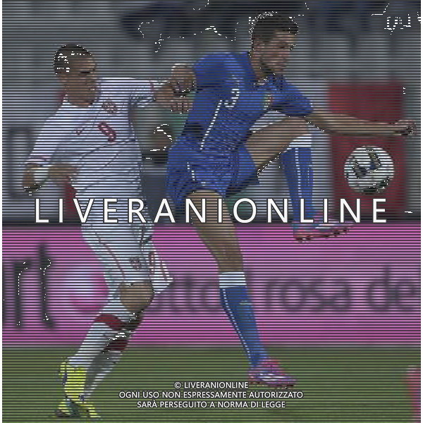 Qualificazioni ai Campionati Europei Under 21 Gruppo 9 Pescara - 05.09.2014 Italia-Serbia Nella Foto:biraghi-durdevic /Ph.Vitez-Ag. Aldo Liverani