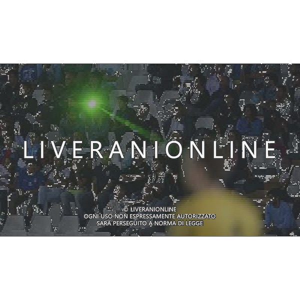 Qualificazioni ai Campionati Europei Under 21 Gruppo 9 Pescara - 05.09.2014 Italia-Serbia Nella Foto:Raggio puntatore laser /Ph.Vitez-Ag. Aldo Liverani