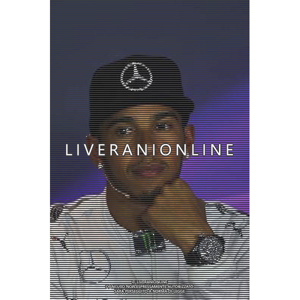 Lewis Hamilton (GBR) Mercedes AMG F1 in the FIA Press Conference. 06.09.2014. Formula 1 World Championship, Rd 13, Italian Grand Prix, Monza, Italy, Qualifying Day. - www.xpbimages.com, EMail: requests@xpbimages.com - copy of publication required for printed pictures. Every used picture is fee-liable. © Copyright: Moy / XPB Images /AGENZIA ALDO LIVERANI SAS - ITALY ONLY - Gp F1 Monza italia prove ufficiali