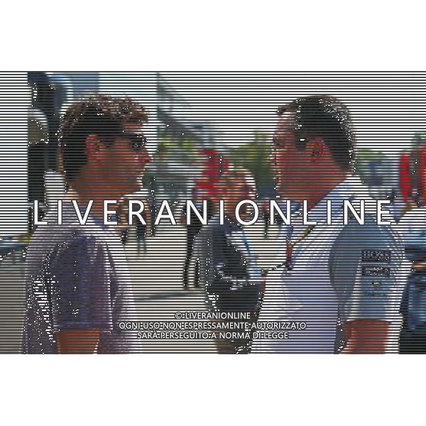 (L to R): Mark Webber (AUS) Porsche Team WEC Driver with Eric Boullier (FRA) McLaren Racing Director. 06.09.2014. Formula 1 World Championship, Rd 13, Italian Grand Prix, Monza, Italy, Qualifying Day. - www.xpbimages.com, EMail: requests@xpbimages.com - copy of publication required for printed pictures. Every used picture is fee-liable. © Copyright: Batchelor / XPB Images /AGENZIA ALDO LIVERANI SAS - ITALY ONLY - Gp F1 Monza italia prove ufficiali