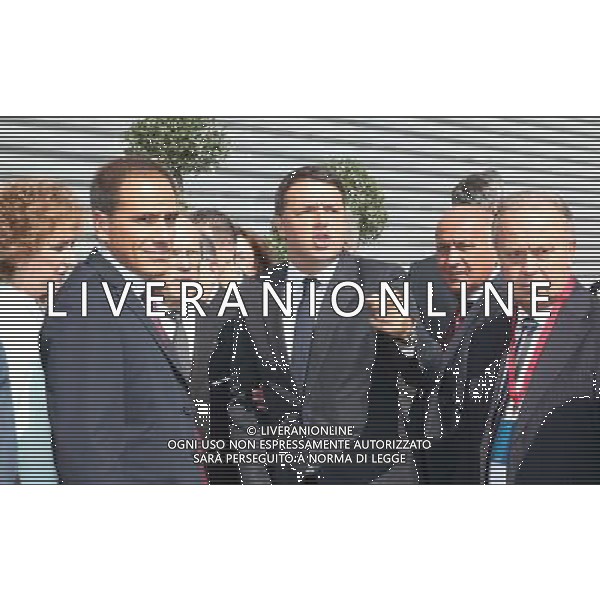 Inaugurazione rubinetterie di Aldo Bonomi a Gussago (Bs) 6 settembre 2014 nella foto Matteo Renzi presidente del Consiglio ©Fotolive Simone Venezia/AGENZIA ALDO LIVERANI SAS