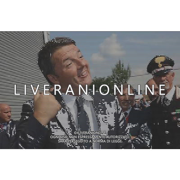Inaugurazione rubinetterie di Aldo Bonomi a Gussago (Bs) 6 settembre 2014 nella foto Matteo Renzi presidente del Consiglio ©Fotolive Simone Venezia/AGENZIA ALDO LIVERANI SAS