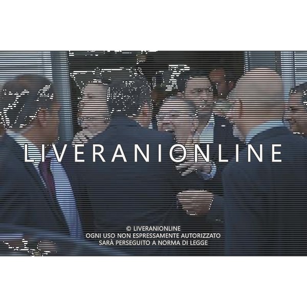 Inaugurazione rubinetterie di Aldo Bonomi a Gussago (Bs) 6 settembre 2014 nella foto Matteo Renzi presidente del Consiglio con giorgio Squinzi ©Fotolive Simone Venezia/AGENZIA ALDO LIVERANI SAS