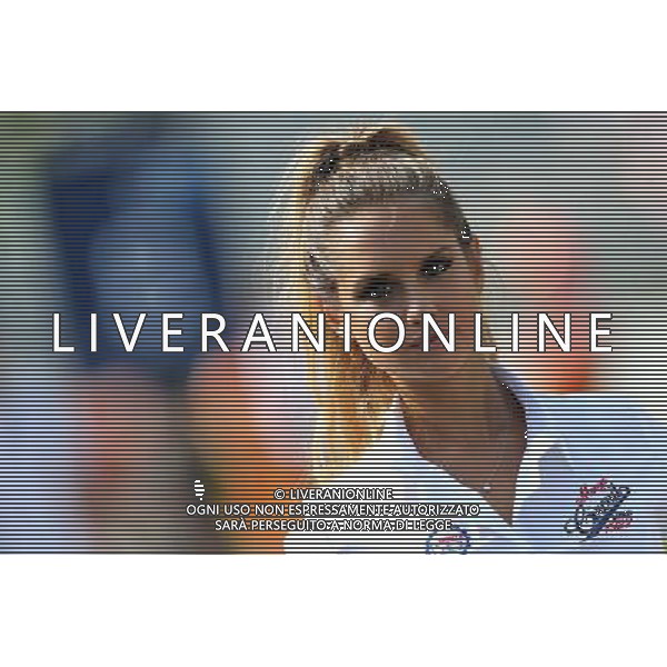 Grid girl 07.09.2014. Formula 1 World Championship, Rd 13, Italian Grand Prix, Monza, Italy, Race Day. - www.xpbimages.com, EMail: requests@xpbimages.com - copy of publication required for printed pictures. Every used picture is fee-liable. © Copyright: Charniaux / XPB Images /AGENZIA ALDO LIVERANI SAS - ITALY ONLY - Gp F1 Monza italia Gara