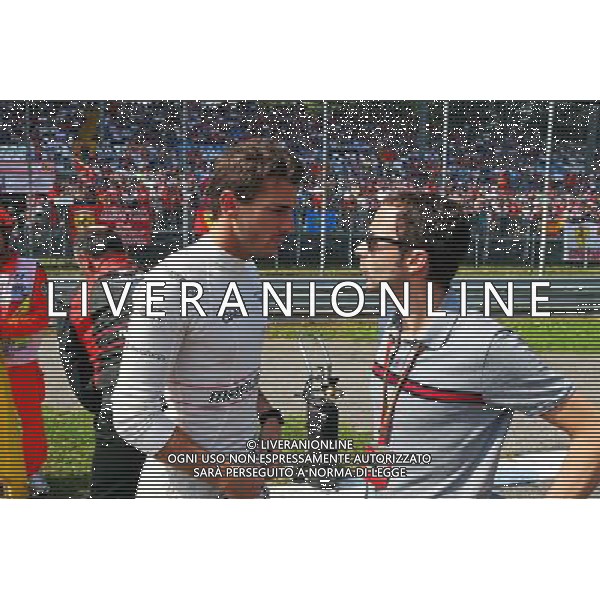 Jules Bianchi (FRA) Marussia F1 Team with Nicolas Todt (FRA) Driver Manager on the grid. 07.09.2014. Formula 1 World Championship, Rd 13, Italian Grand Prix, Monza, Italy, Race Day. - www.xpbimages.com, EMail: requests@xpbimages.com - copy of publication required for printed pictures. Every used picture is fee-liable. © Copyright: Batchelor / XPB Images /AGENZIA ALDO LIVERANI SAS - ITALY ONLY - Gp F1 Monza italia Gara