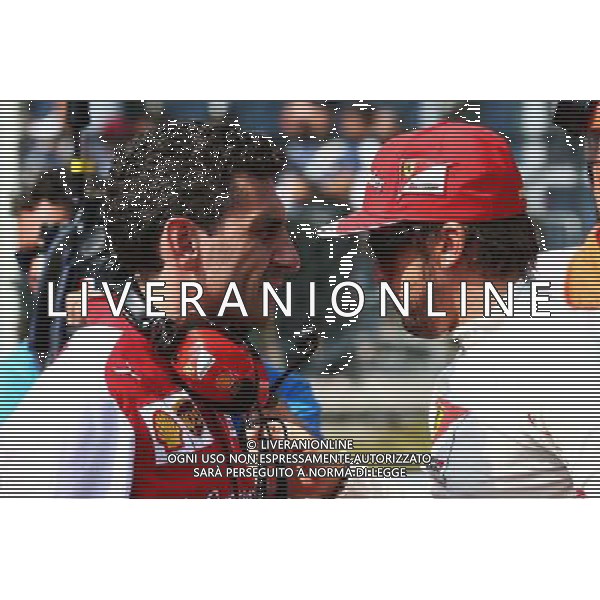 Fernando Alonso (ESP) Ferrari with Andrea Stella (ITA) Ferrari Race Engineer on the grid. 07.09.2014. Formula 1 World Championship, Rd 13, Italian Grand Prix, Monza, Italy, Race Day. - www.xpbimages.com, EMail: requests@xpbimages.com - copy of publication required for printed pictures. Every used picture is fee-liable. © Copyright: Batchelor / XPB Images /AGENZIA ALDO LIVERANI SAS - ITALY ONLY - Gp F1 Monza italia Gara