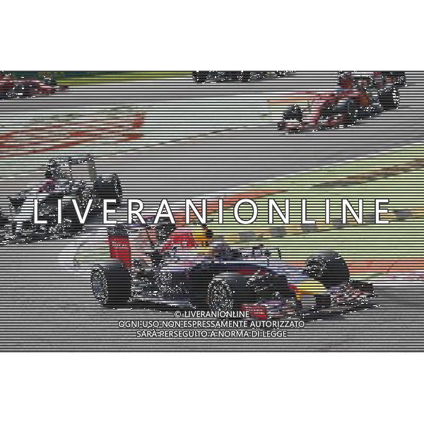 Sebastian Vettel (GER) Red Bull Racing RB10. 07.09.2014. Formula 1 World Championship, Rd 13, Italian Grand Prix, Monza, Italy, Race Day. - www.xpbimages.com, EMail: requests@xpbimages.com - copy of publication required for printed pictures. Every used picture is fee-liable. © Copyright: Batchelor / XPB Images /AGENZIA ALDO LIVERANI SAS - ITALY ONLY - Gp F1 Monza italia Gara