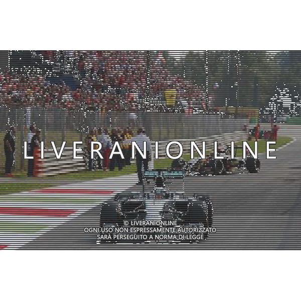 Lewis Hamilton (GBR) Mercedes AMG F1 1st place. 07.09.2014. Formula 1 World Championship, Rd 13, Italian Grand Prix, Monza, Italy, Race Day. - www.xpbimages.com, EMail: requests@xpbimages.com - copy of publication required for printed pictures. Every used picture is fee-liable. © Copyright: Batchelor / XPB Images /AGENZIA ALDO LIVERANI SAS - ITALY ONLY - Gp F1 Monza italia Gara
