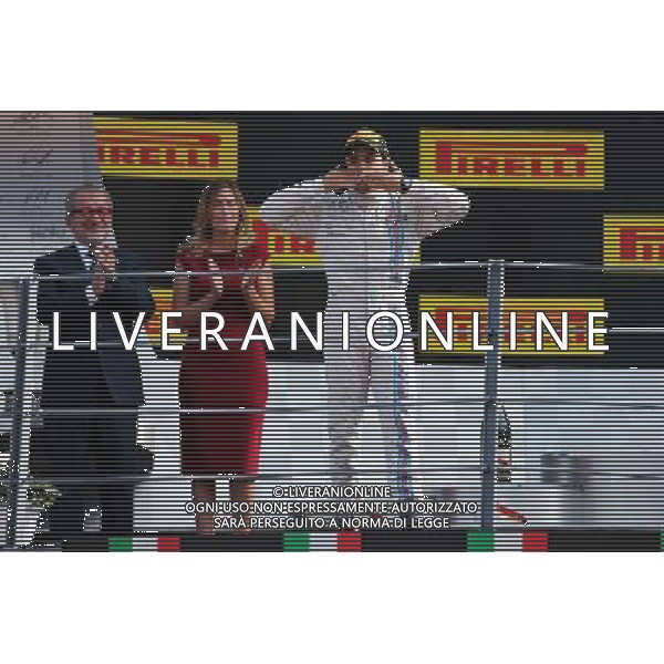 Felipe Massa (BRA) Williams celebrates his third position on the podium. 07.09.2014. Formula 1 World Championship, Rd 13, Italian Grand Prix, Monza, Italy, Race Day. - www.xpbimages.com, EMail: requests@xpbimages.com - copy of publication required for printed pictures. Every used picture is fee-liable. © Copyright: Moy / XPB Images /AGENZIA ALDO LIVERANI SAS - ITALY ONLY - Gp F1 Monza italia Gara