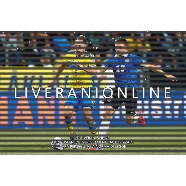 Andreas Granqvist / Martin Vunk - 04.09.2014 - Suede / Estonie - Match Amical Photo : Eriksson / Bildbyran / Icon Sport /Agenzia Aldo Liverani sas - ITALY ONLY - Svezia - Estonia partita amichevole