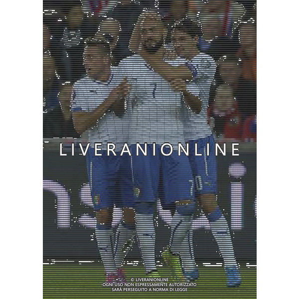 Qualificazioni ai Campionati Europei di Calcio UEFA Francia 2016 Gruppo H Oslo - 09.10.2014 Norvegia-Italia Nella Foto:zaza esulta /Ph.Vitez-Ag. Aldo Liverani