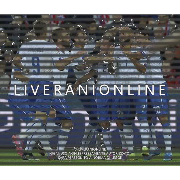 Qualificazioni ai Campionati Europei di Calcio UEFA Francia 2016 Gruppo H Oslo - 09.10.2014 Norvegia-Italia Nella Foto:zaza simone esulta /Ph.Vitez-Ag. Aldo Liverani