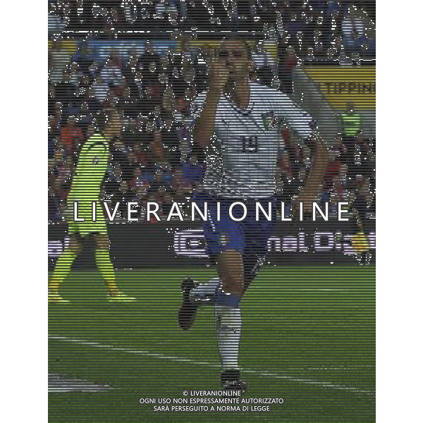 Qualificazioni ai Campionati Europei di Calcio UEFA Francia 2016 Gruppo H Oslo - 09.10.2014 Norvegia-Italia Nella Foto:bonucci esulta /Ph.Vitez-Ag. Aldo Liverani