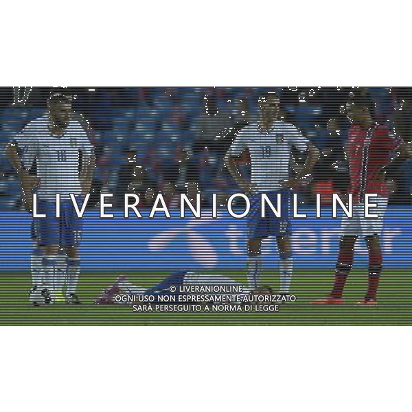 Qualificazioni ai Campionati Europei di Calcio UEFA Francia 2016 Gruppo H Oslo - 09.10.2014 Norvegia-Italia Nella Foto:infortunio immobile CIRO /Ph.Vitez-Ag. Aldo Liverani