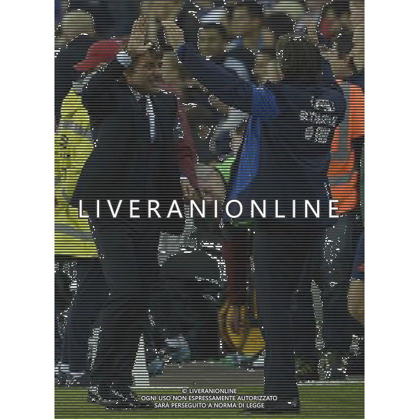 Qualificazioni ai Campionati Europei di Calcio UEFA Francia 2016 Gruppo H Oslo - 09.10.2014 Norvegia-Italia Nella Foto:conte esulta con oriali /Ph.Vitez-Ag. Aldo Liverani