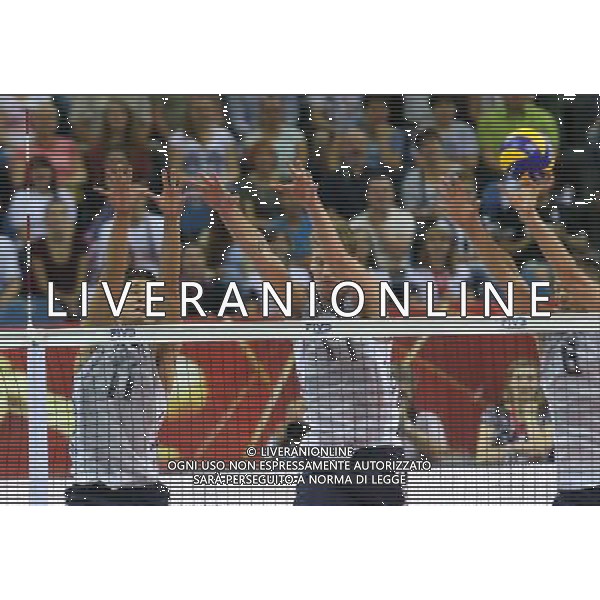 KRAKOW, 07.09.2014 FIVB Mistrzostwa Swiata w Siatkowce Mezczyzn FIVB Volleyball Men\'s World Championship WLOCHY - USA n/z. MICACH CHRISTENSON, MAXWELL HOLT , PAUL LOTMAN FOTO: TOMASZ MARKOWSKI NEWSPIX.PL --- Newspix.pl ag aldo liverani sas only italy *** Local Caption *** www.newspix.pl mail us: info@newspix.pl call us: 0048 022 23 22 222 --- Polish Picture Agency by Ringier Axel Springer Poland