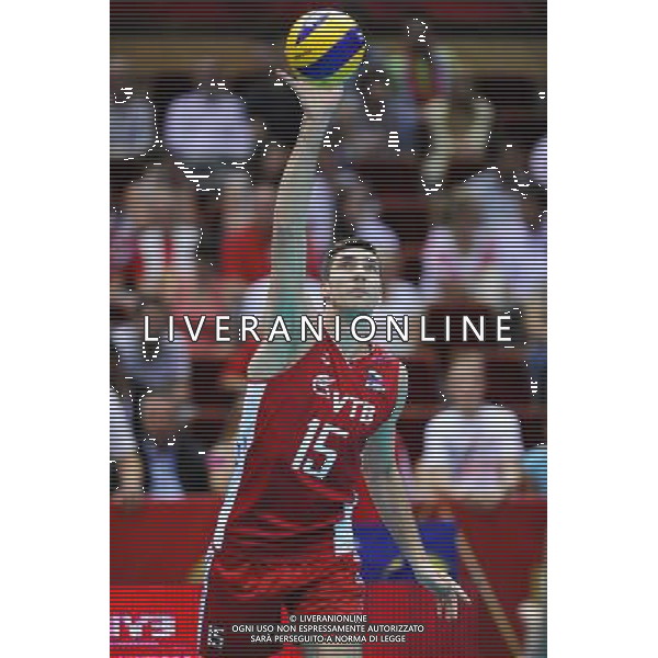 GDANSK 07.09.2014 ERGO ARENA SIATKOWKA MISTRZOSTWA SWIATA W PILCE SIATKOWEJ MEZCZYZN 2014 (FIVB MENS VOLLEYBALL WORLD CHAMPIONSHIP POLAND 2014) MECZ ROSJA - BULGARIA RUSSIA N/Z DMITRIY ILINYKH FOT PIOTR MATUSEWICZ / PRESSFOCUS / NEWSPIX.PL AG ALDO LIVERANI SAS ONLY ITALY