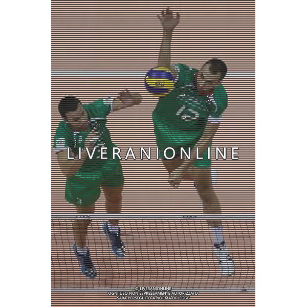 GDANSK 07.09.2014 FIVB MISTRZOSTWA SWIATA SIATKOWKA MEZCZYZN MECZ ROSJA VS BULGARIA FIVB MENS VOLLEYBALL WORLD CHAMPIONSHIP GAME RUSSIA VS BULGARIA NZ andrey zhekov , viktor yosifov , FOT. WOJCIECH FIGURSKI / 058sport.pl / NEWSPIX.PL --- Newspix.pl AG ALDO LIVERANI SAS ONLY ITALY *** Local Caption *** www.newspix.pl mail us: info@newspix.pl call us: 0048 022 23 22 222 --- Polish Picture Agency by Ringier Axel Springer Poland
